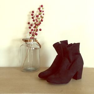 Black Suede Ankle Booties